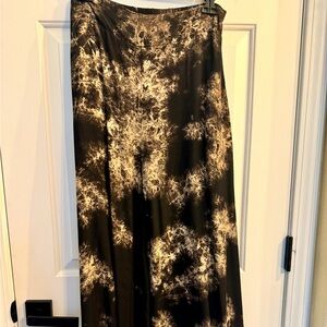 Black and Ivory tie-dyed palazzo pants